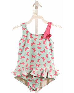 FLORENCE EISEMAN  GREEN PIQUE   1-PIECE SWIMSUIT