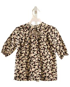 BONPOINT  BLACK  FLORAL SMOCKED DRESS