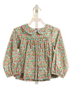 JACADI  GREEN  FLORAL PRINTED DESIGN DRESS SHIRT