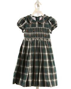 ANANTOINETTE  GREEN  PLAID SMOCKED DRESS