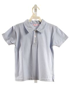 PEGGY GREEN  LT BLUE  STRIPED  KNIT SS SHIRT