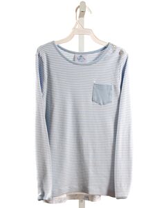 EYELET & IVY  LT BLUE  STRIPED  KNIT LS SHIRT