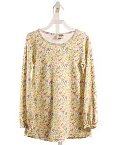 THE OAKS APPAREL   YELLOW  FLORAL  KNIT LS SHIRT