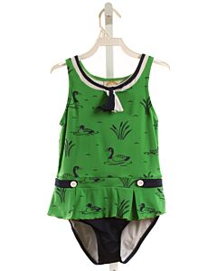 THE BEAUFORT BONNET COMPANY  GREEN   PRINTED DESIGN 1-PIECE SWIMSUIT