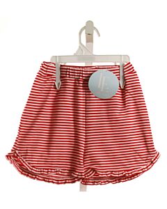 LITTLE ENGLISH  RED  STRIPED  SHORTS WITH RUFFLE