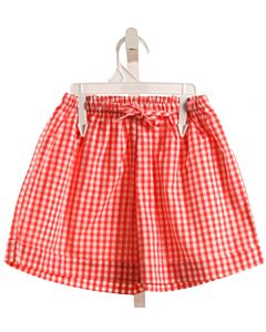 RED BEANS  RED  GINGHAM  SHORTS