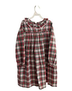 MARY & GRACE  RED  PLAID  DRESS WITH RUFFLE