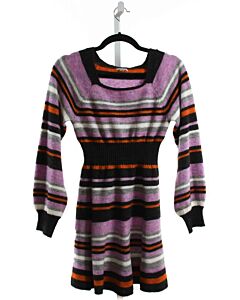 HABITUAL GIRL  PURPLE  STRIPED  KNIT DRESS