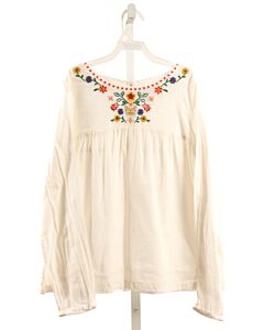 MINI BODEN  WHITE  FLORAL EMBROIDERED SHIRT-LS