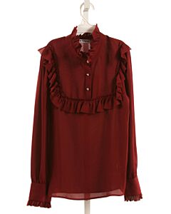 DONDUP  MAROON    DRESS SHIRT WITH RUFFLE