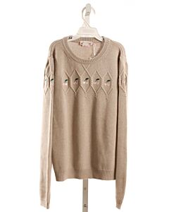 BONPOINT  GRAY WOOL  EMBROIDERED SWEATER