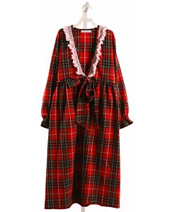 LA CARITA DE MITOS ROCA  RED  PLAID  LOUNGEWEAR WITH RUFFLE