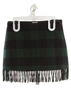 IL GUFO  FOREST GREEN WOOL PLAID  SKIRT