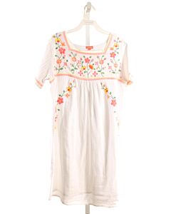 SUNUVA  WHITE  FLORAL EMBROIDERED DRESS
