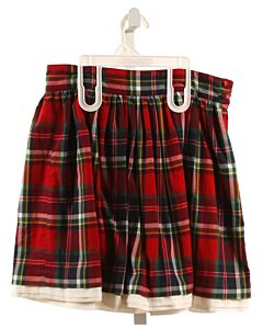 LA OCA LOCA  RED  PLAID  SKIRT