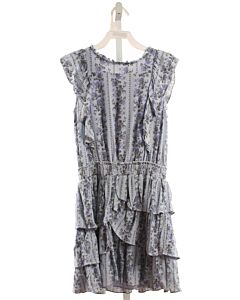 LOVESHACKFANCY BLUE FLORAL SMOCKED DRESS