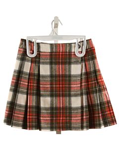 BONPOINT  MULTI-COLOR WOOL PLAID  SKIRT
