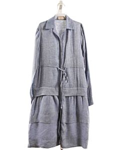 100 PERCENT CAPRI BLUE LINEN DRESS