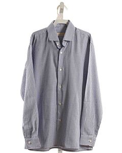 LA OCA LOCA  BLUE  WINDOWPANE  DRESS SHIRT
