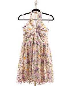 MARLO  MULTI-COLOR TULLE FLORAL EMBROIDERED PARTY DRESS