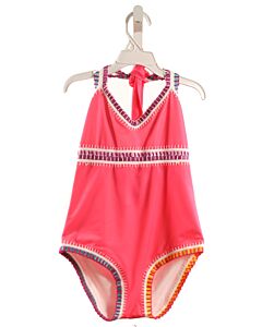 PLATINUM SWIMWEAR  HOT PINK   EMBROIDERED 1-PIECE SWIMSUIT