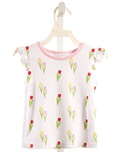 LITTLE ENGLISH  WHITE  FLORAL  SLEEVELESS SHIRT