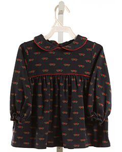 THE BEAUFORT BONNET COMPANY  NAVY  FLORAL  KNIT LS SHIRT