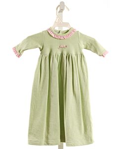 SQUIGGLES  LIME GREEN  FLORAL EMBROIDERED LAYETTE WITH RUFFLE