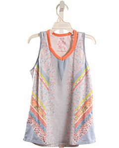 LUCKY IN LOVE  LT BLUE  FLORAL  KNIT TANK