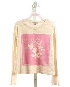 CREWCUTS  IVORY  FLORAL PRINTED DESIGN KNIT LS SHIRT