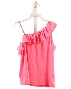 LILLY PULITZER  HOT PINK    KNIT TANK WITH RUFFLE