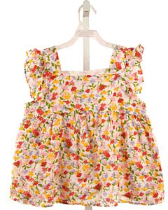 HAYDEN GIRLS  YELLOW SEERSUCKER FLORAL  SHIRT-SS