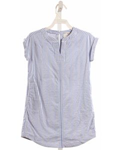 VINEYARD VINES  BLUE SEERSUCKER STRIPED  DRESS