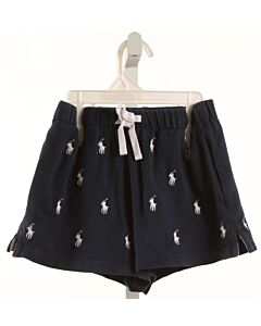 POLO BY RALPH LAUREN  NAVY PIQUE  EMBROIDERED SHORTS