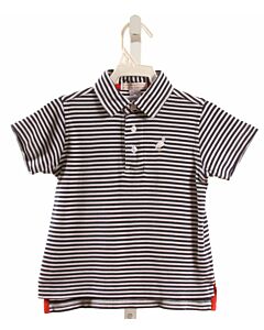 THE BEAUFORT BONNET COMPANY  NAVY  STRIPED  KNIT SS SHIRT