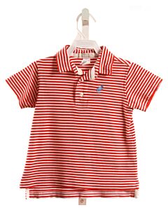 THE BEAUFORT BONNET COMPANY  RED  STRIPED  KNIT SS SHIRT