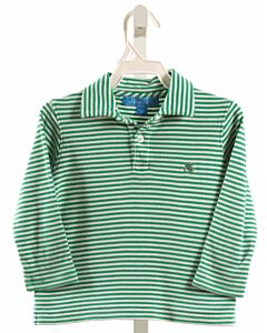 J. BAILEY  GREEN  STRIPED  KNIT LS SHIRT