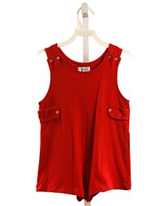 THE PROPER PEONY  RED    KNIT ROMPER