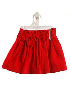 LITTLE ENGLISH  RED CORDUROY   SKIRT WITH BOW