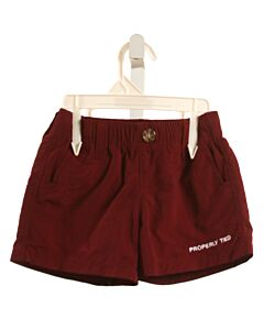 PROPERLY TIED  MAROON    SHORTS