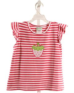ZUCCINI  HOT PINK  STRIPED APPLIQUED SLEEVELESS SHIRT