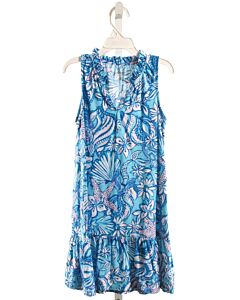 LILLY PULITZER  BLUE  FLORAL  KNIT DRESS