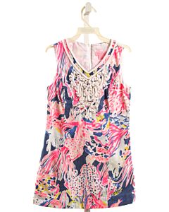 LILLY PULITZER  HOT PINK   APPLIQUED KNIT DRESS
