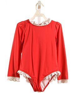 THE BEAUFORT BONNET COMPANY  RED    1-PIECE SWIMSUIT WITH EYELET TRIM