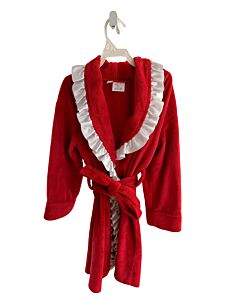 JUJU & JACK  RED FLEECE   LOUNGEWEAR WITH RUFFLE