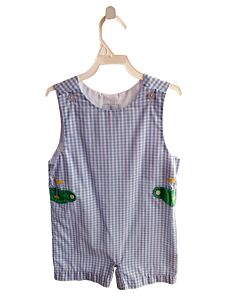 LITTLE ENGLISH  LT BLUE  GINGHAM EMBROIDERED JON JON