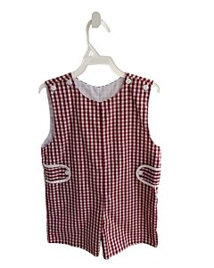 LULU BEBE  MAROON  GINGHAM  JON JON