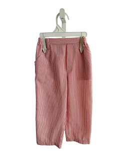 BELLA BLISS  RED SEERSUCKER STRIPED  PANTS