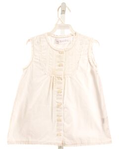 RACHEL RILEY  WHITE    SLEEVELESS SHIRT WITH LACE TRIM