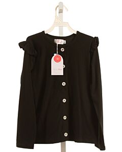MILA & ROSE  BLACK    CARDIGAN WITH RUFFLE